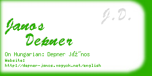 janos depner business card